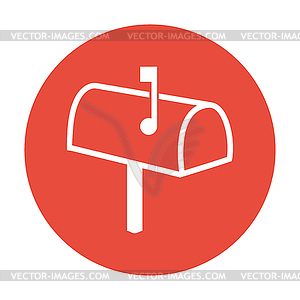 Mailbox Icon. Flat design style - vector clip art