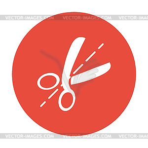 Scissors icon. Flat design style - vector image