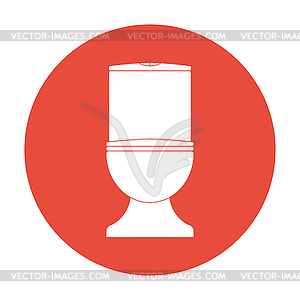 Toilet icon. Flat design style - vector clipart