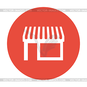 Store icon, modern flat design - vector image