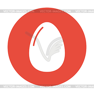 Egg Icon. Flat design style - vector clipart