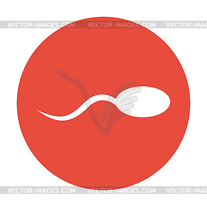 Sperm icon. Flat design style - vector clip art