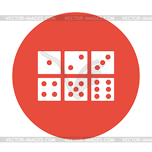 Dice icon. Flat design style - vector clipart