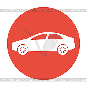 Car icon. Flat design style - vector clipart / vector image