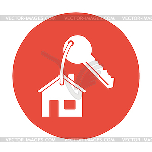 House key icon - vector clipart