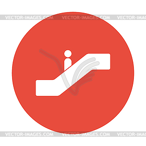 Escalator icon. Flat design style - vector image