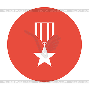 Medal icon. Flat design style - vector image