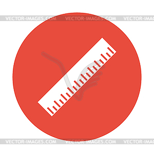 Ruler Icon. Flat design style. EPS - vector image