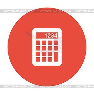 Calculator icon. Flat design style - vector clipart