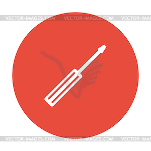 Icon of screwdriver - vector clip art
