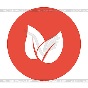 Leaf icon design. Flat design style - vector clipart