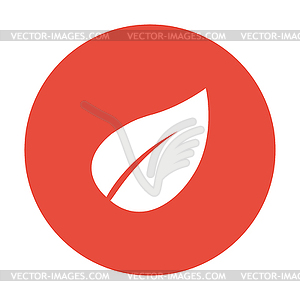 Leaf icon design. Flat design style - color vector clipart