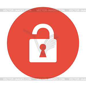 Lock icon Flat design style - vector clipart