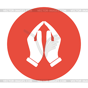 Praying hands icon,  - vector clipart