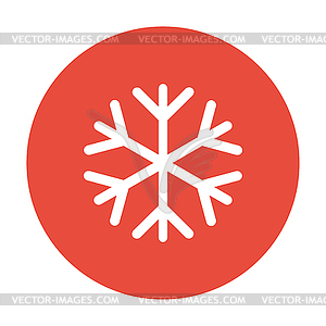 Snowflake flat icon - vector clip art