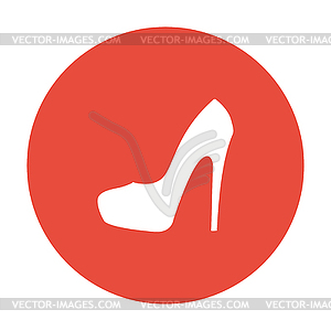 Woman shoes icon - vector clipart