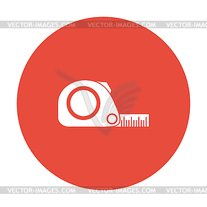 Tape measure icon. Roulette construction simbol - vector image