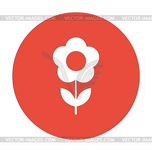 Flower icon. Flat design style - color vector clipart