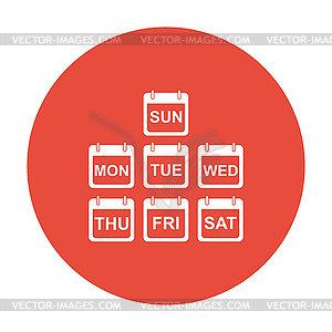 Flat calendar icon - vector clipart / vector image