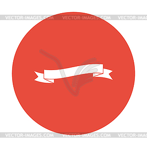 Flat ribbon icon - vector clip art