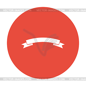 Flat ribbon icon - color vector clipart