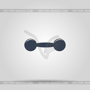 Dumbbell icon. Flat - vector clipart / vector image