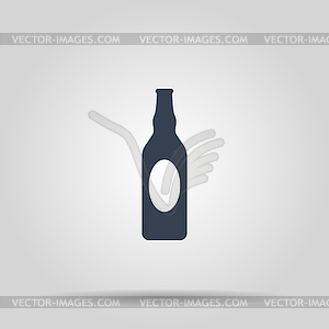 Beer bottle icon - vector clip art