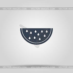 Watermelon slice cut icon - vector clipart