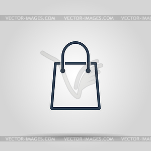 Shopping bag icon - vector clipart