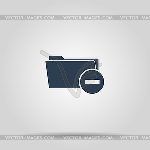 Remove Folder icon - royalty-free vector clipart