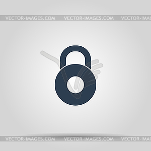 Lock icon. Flat - vector clipart