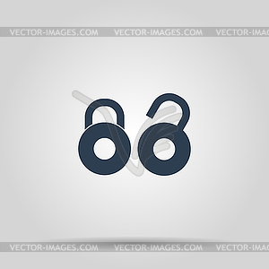 Lock icon. Flat - vector clipart