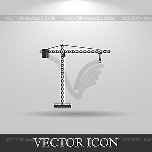 Crane icon. Flat design style - vector image