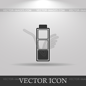 Battery icon. Flat design style - vector clip art
