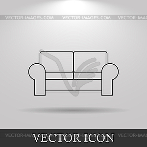 Sofa Icons. Modern design flat style icon - vector clip art