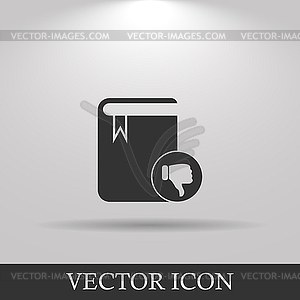 Book icon. Flat design style - vector image