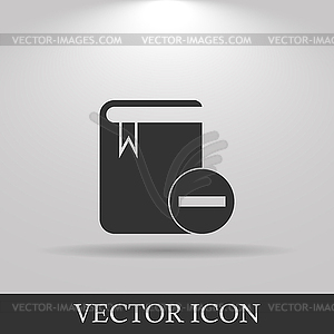 Book icon. Flat design style - vector image