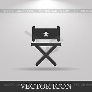 Director chair icon - vector image