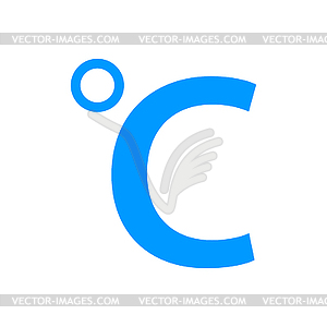 Celsius icon - vector clip art