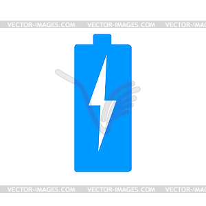 Flat Battery Sign Charging Energy - vector clipart