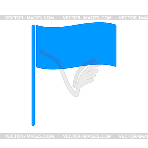 Flag icon. Location marker symbol. Flat design style - vector clip art