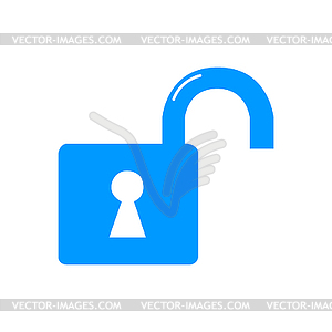 Lock icon. Flat design style - vector clipart / vector image