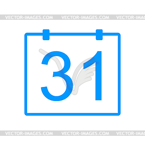 Calendar icon, . Flat design style - vector image