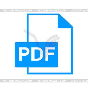 PDF icon. Flat design style - vector clipart