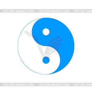 Yin Yang Symbol - Black and White  - vector clipart / vector image