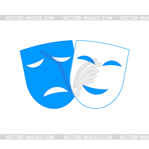 Theater icon with happy and sad masks - vector clip art