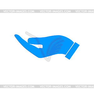 Protecting hands icon - vector clip art