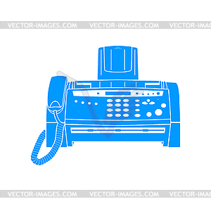 Fax machine. Flat design style - vector clip art