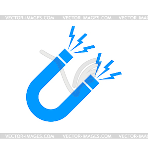 Magnet Symbol. Flat design style - vector image