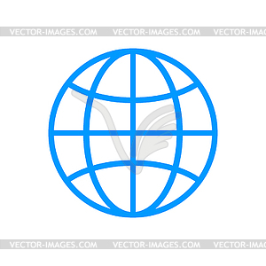 World Globe Icon, pictogram icon - vector clip art